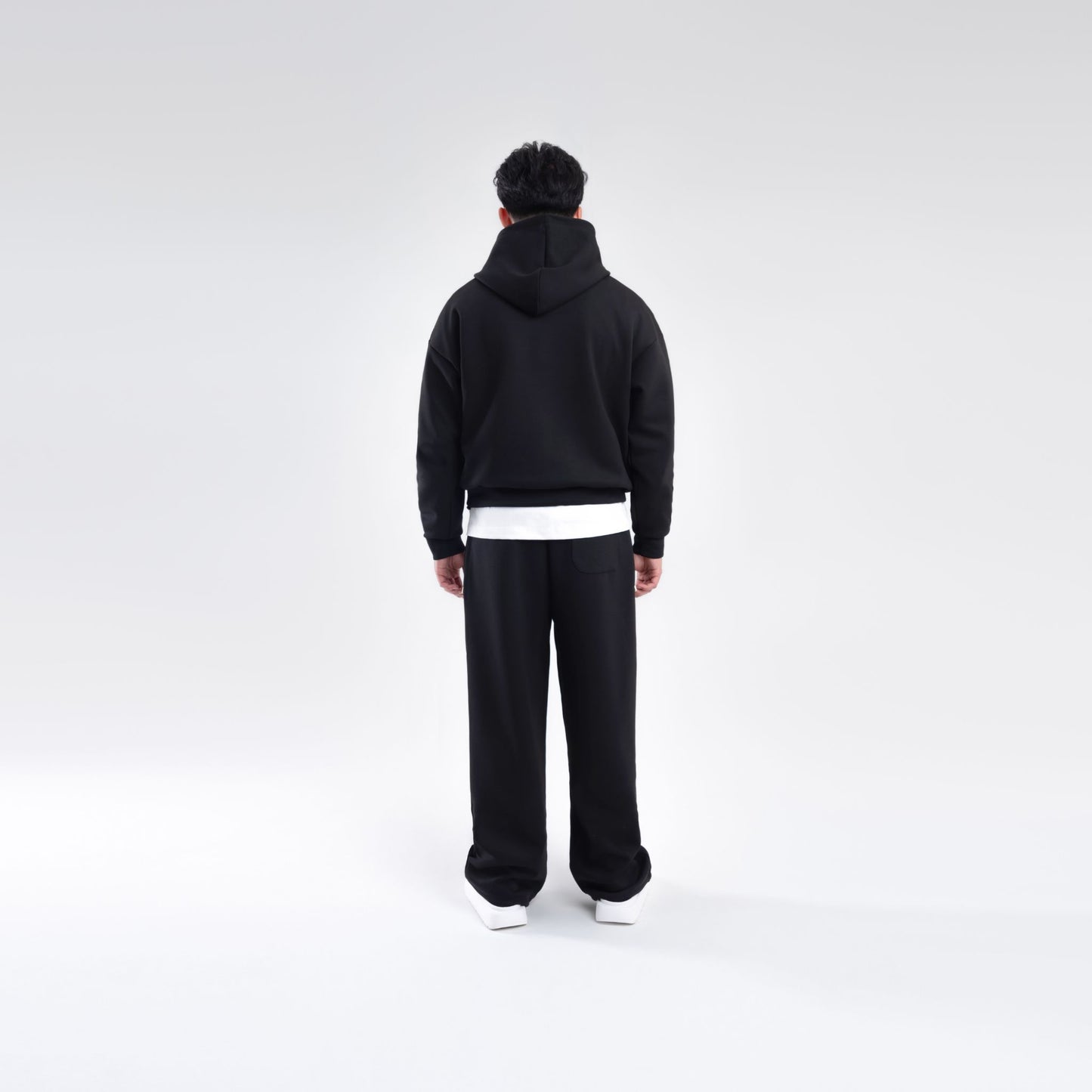 BLACK SCUBA BOXY PULLOVER HOODIE