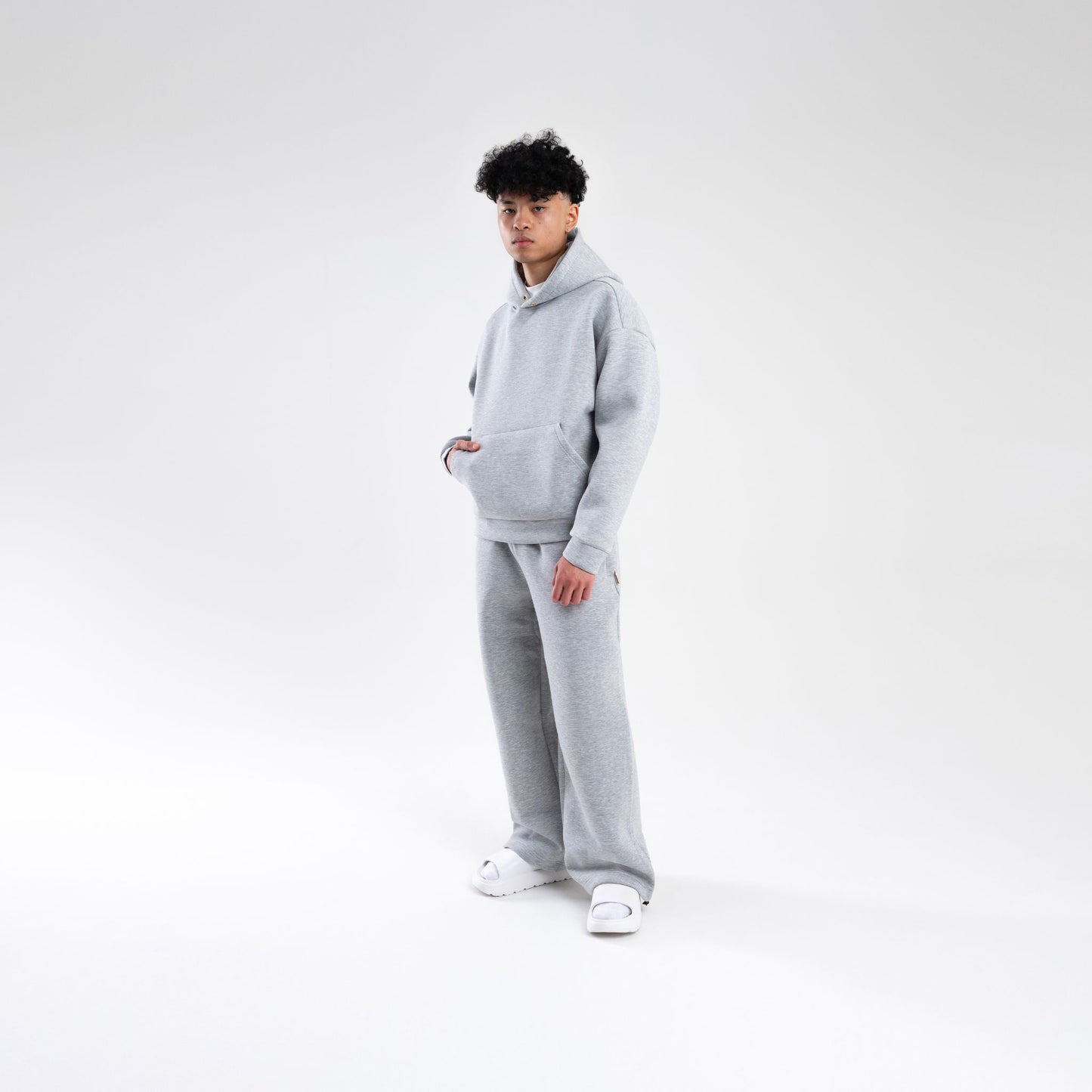 GREY SCUBA BOXY PULLOVER HOODIE