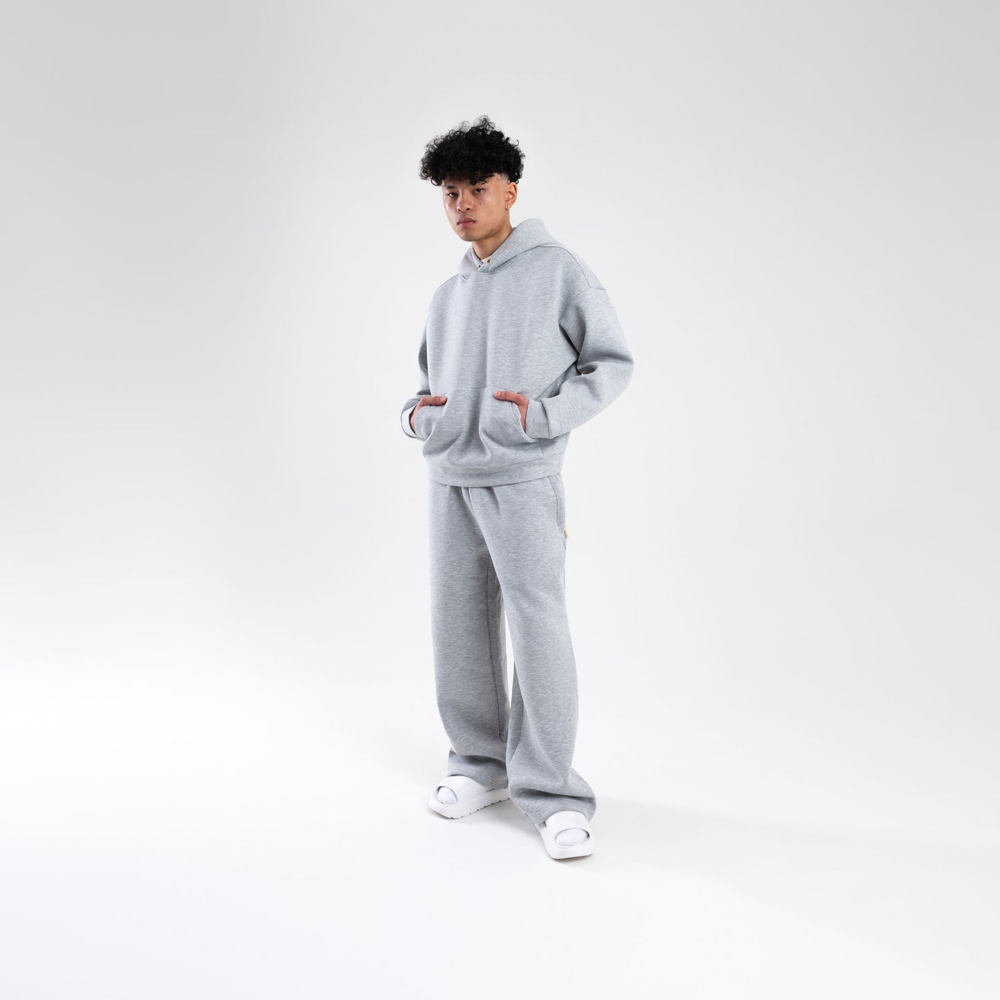 GREY SCUBA BOXY PULLOVER HOODIE