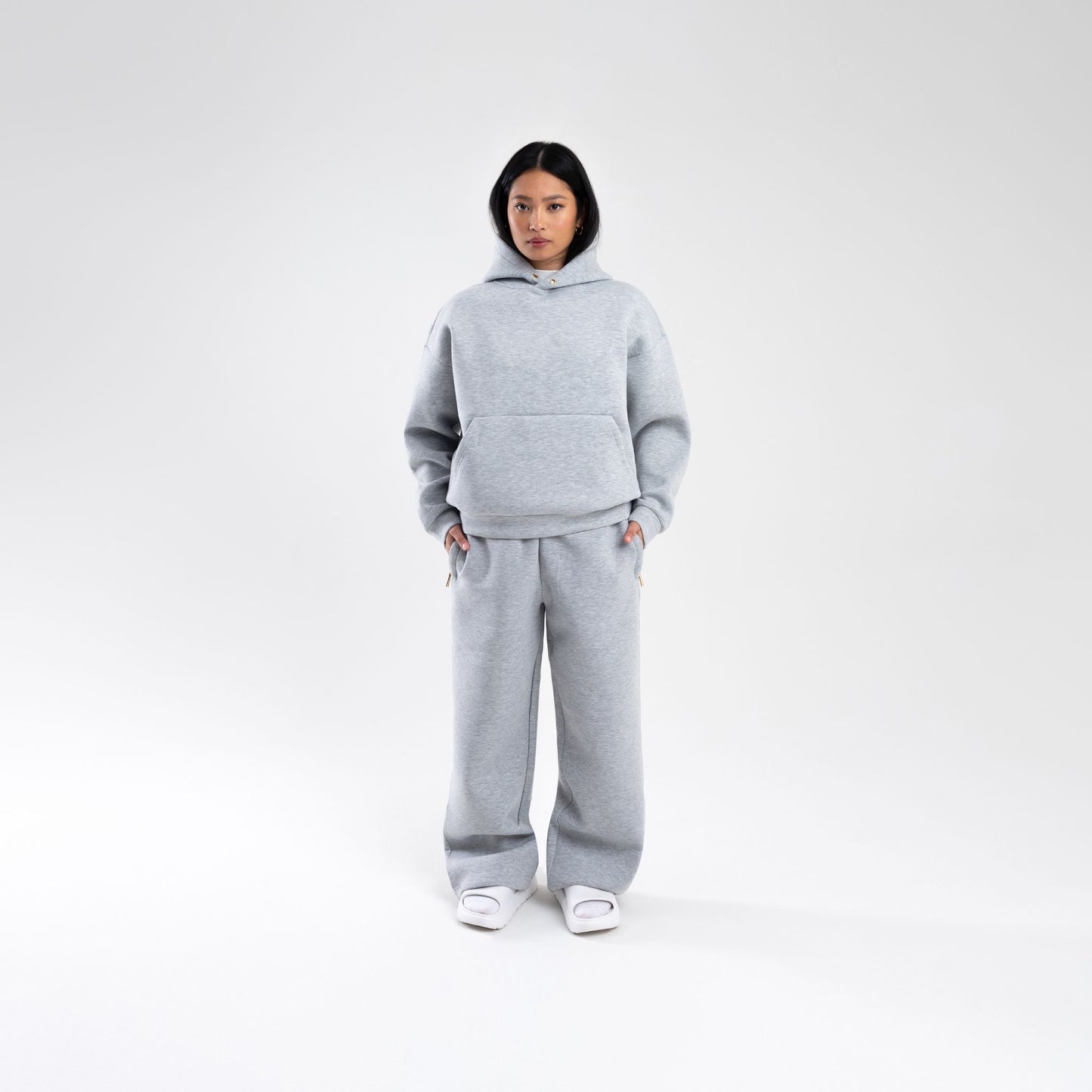 GREY SCUBA BOXY PULLOVER HOODIE