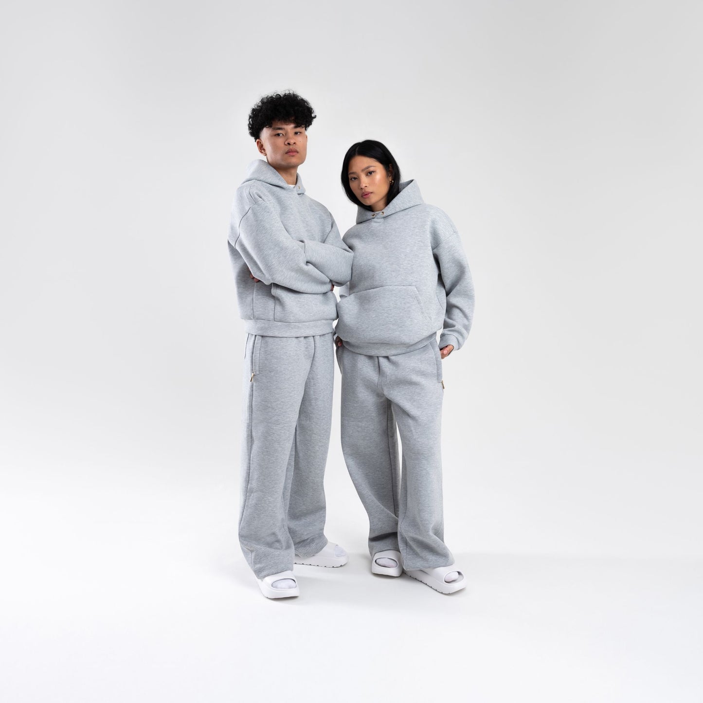 GREY SCUBA BOXY PULLOVER HOODIE