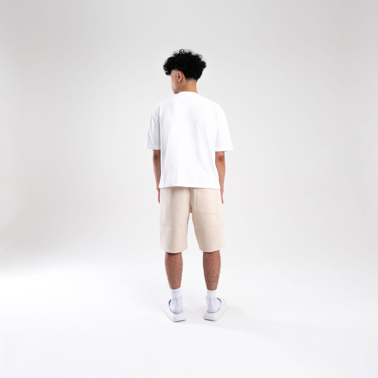 CREAM SCUBA SHORTS