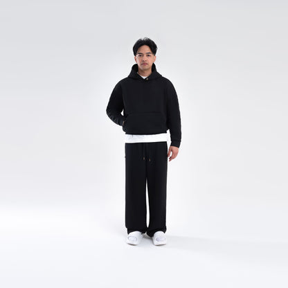 BLACK SCUBA BOXY PULLOVER HOODIE