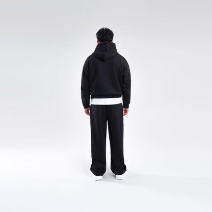 BLACK SCUBA BOXY PULLOVER HOODIE