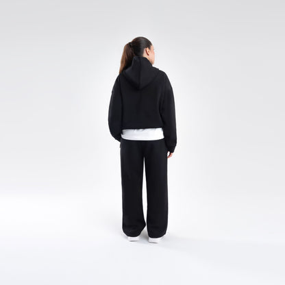 BLACK SCUBA BOXY PULLOVER HOODIE
