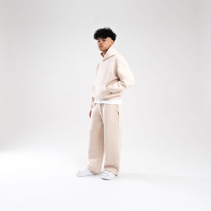 CREAM SCUBA BOXY PULLOVER HOODIE