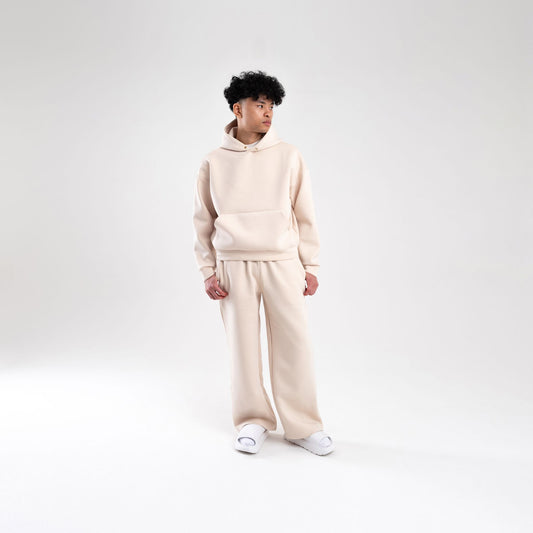 CREAM SCUBA BOXY PULLOVER HOODIE
