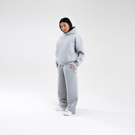 GREY SCUBA BOXY PULLOVER HOODIE