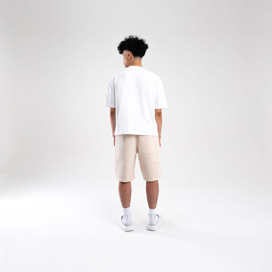 CREAM SCUBA SHORTS