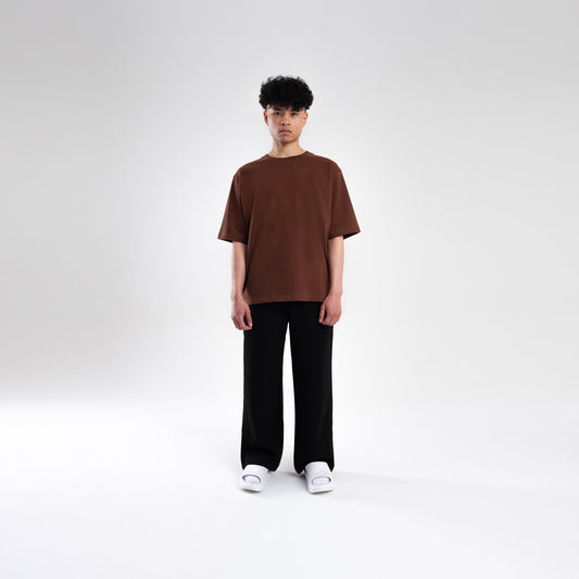 BROWN OVERSIZE HEAVWEIGHT T-SHIRT