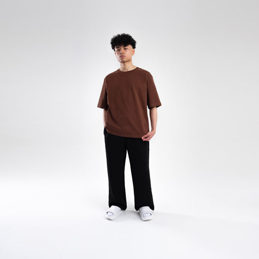 BROWN OVERSIZE HEAVWEIGHT T-SHIRT