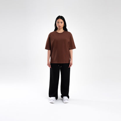 BROWN OVERSIZE HEAVWEIGHT T-SHIRT